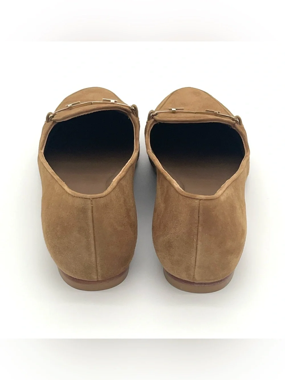 NEW Lafayette 148 Gigi Loafer Ashwood Size US 7/ EU 37 Tan Suede Made In Spain